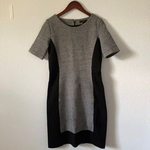 J. Crew Gray and  Black Colorblock Dress
